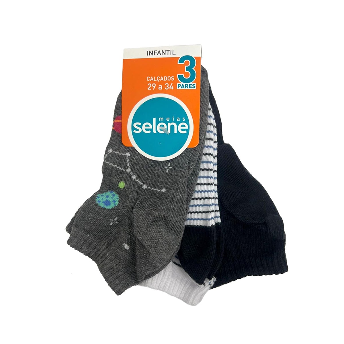 Kit Selene 3 Meias Cano Curto 2305 Chumbo Kit Selene 3 Meias Cano Curto 2305 Chumbo