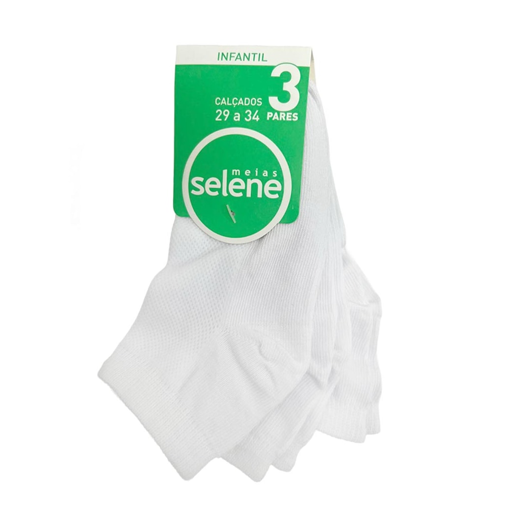 Kit Selene 3 Meias Cano Curto 2940 Branco