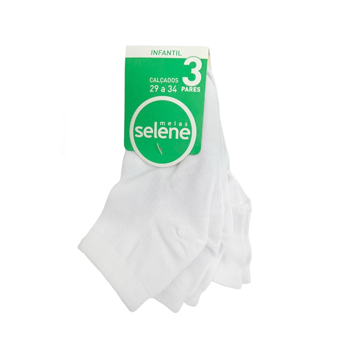 Kit Selene 3 Meias Cano Curto 2940 Branco Kit Selene 3 Meias Cano Curto 2940 Branco