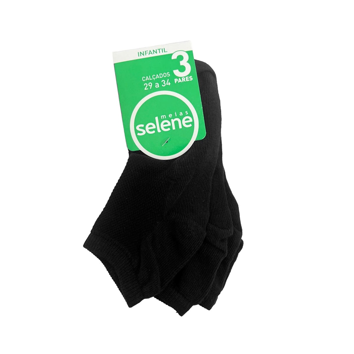 Kit Selene 3 Meias Cano Curto 2940 Preto Kit Selene 3 Meias Cano Curto 2940 Preto