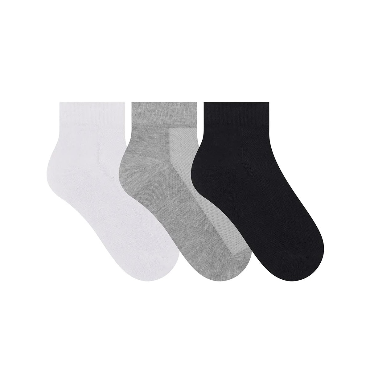 Kit Selene 3 Meias Cano Curto 4220 Preto/Branco/Mescla Kit Selene 3 Meias Cano Curto 4220 Preto/Branco/Mescla