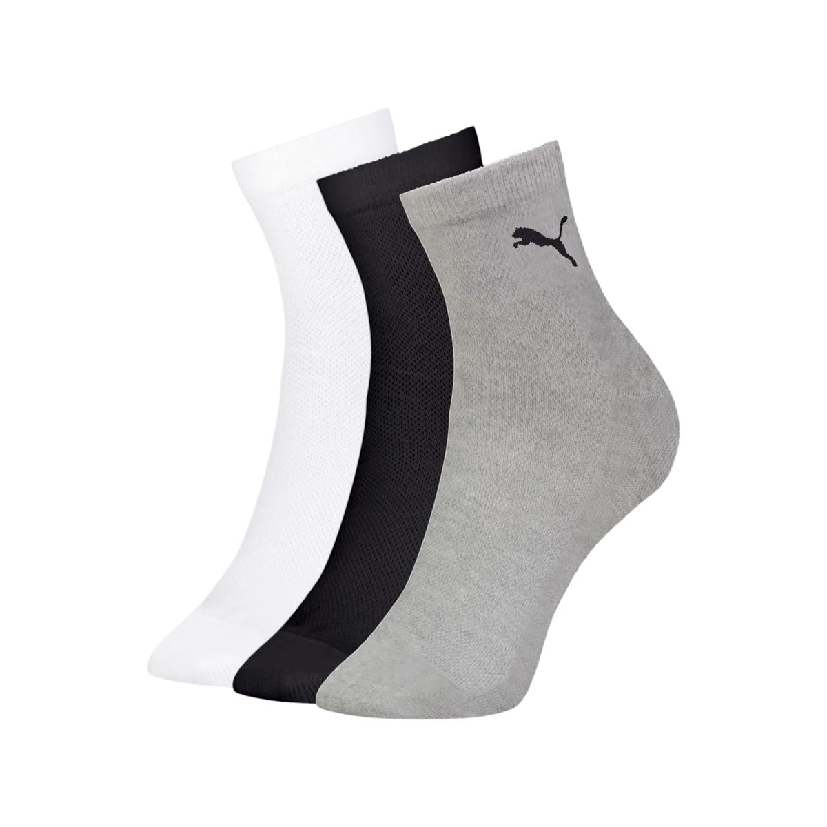 Kit Selene 3 Meias Cano Médio 4740 Branco/Preto/Cinza