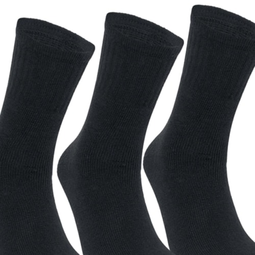 Detalhe - Kit Selene 3 Meias Esportivas 4090 Preto/Preto/Preto