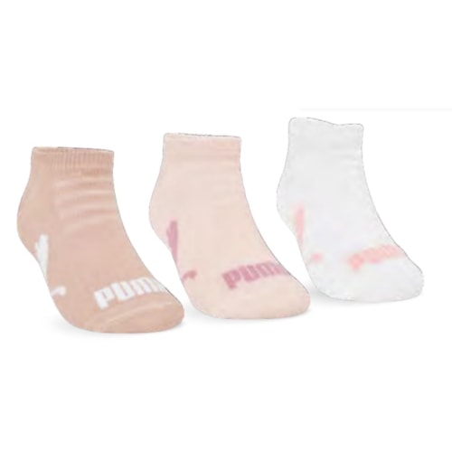 Kit Selene 3 Meias Sapatilha 2740 Branco/Rosa/Rose