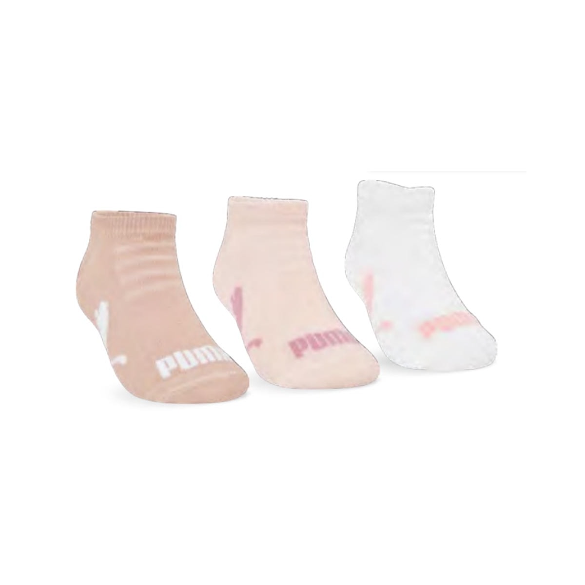 Kit Selene 3 Meias Sapatilha 2740 Branco/Rosa/Rose Kit Selene 3 Meias Sapatilha 2740 Branco/Rosa/Rose