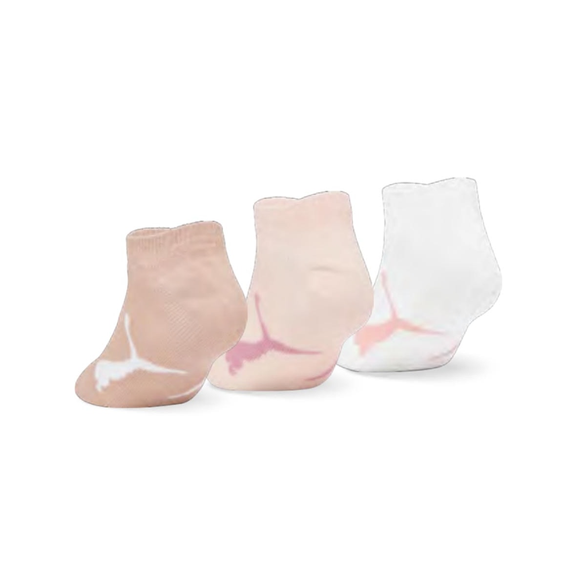 Kit Selene 3 Meias Sapatilha 2740 Branco/Rosa/Rose Kit Selene 3 Meias Sapatilha 2740 Branco/Rosa/Rose