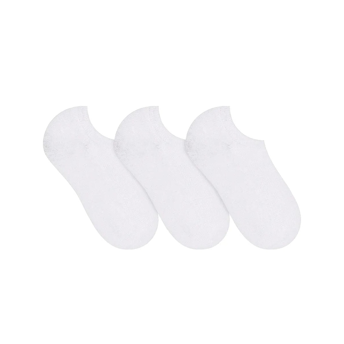 Kit Selene 3 Meias Sapatilha 4210 Branco Kit Selene 3 Meias Sapatilha 4210 Branco
