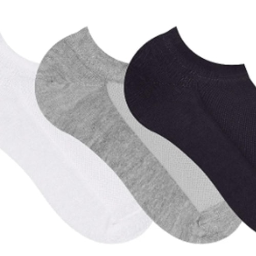 Detalhe - Kit Selene 3 Meias Sapatilha 4210 Preto/Branco/Mescla