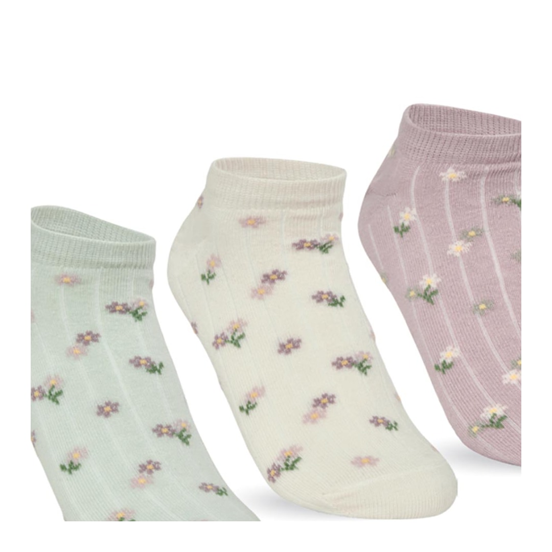 Kit Selene 3 Meias Sapatilha 7360 Menta/Amarelo/Rose Kit Selene 3 Meias Sapatilha 7360 Menta/Amarelo/Rose