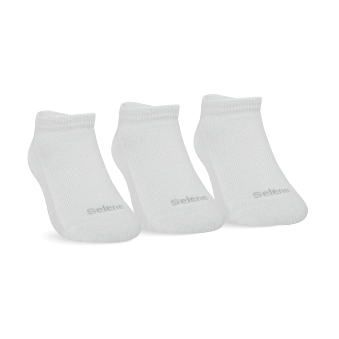 Kit Selene 3 Meias Sapatilha Infantil 2930 Branco