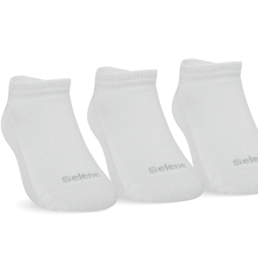 Kit Selene 3 Meias Sapatilha Infantil 2930 Branco Kit Selene 3 Meias Sapatilha Infantil 2930 Branco
