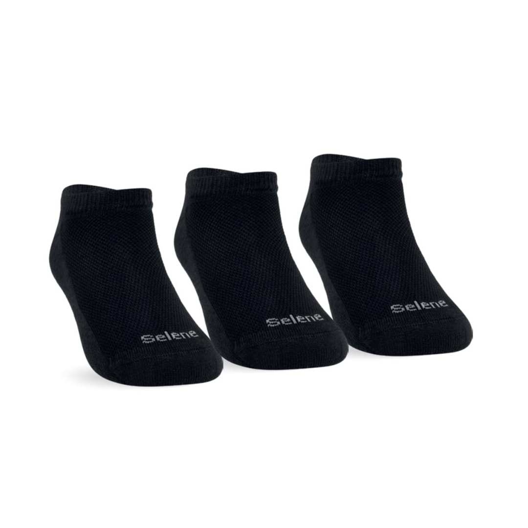 Kit Selene 3 Meias Sapatilha Infantil 2930 Preto