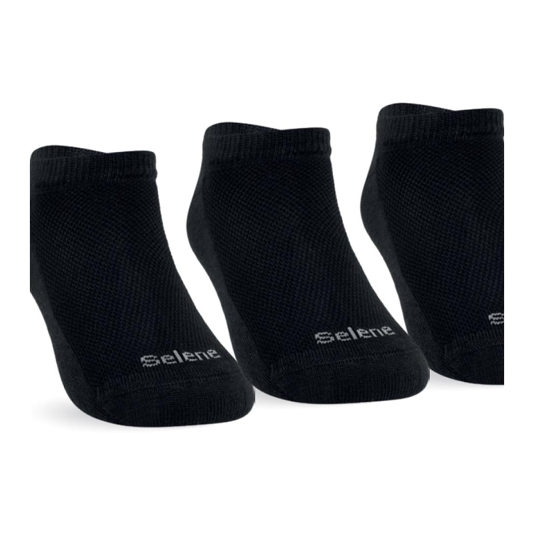 Kit Selene 3 Meias Sapatilha Infantil 2930 Preto