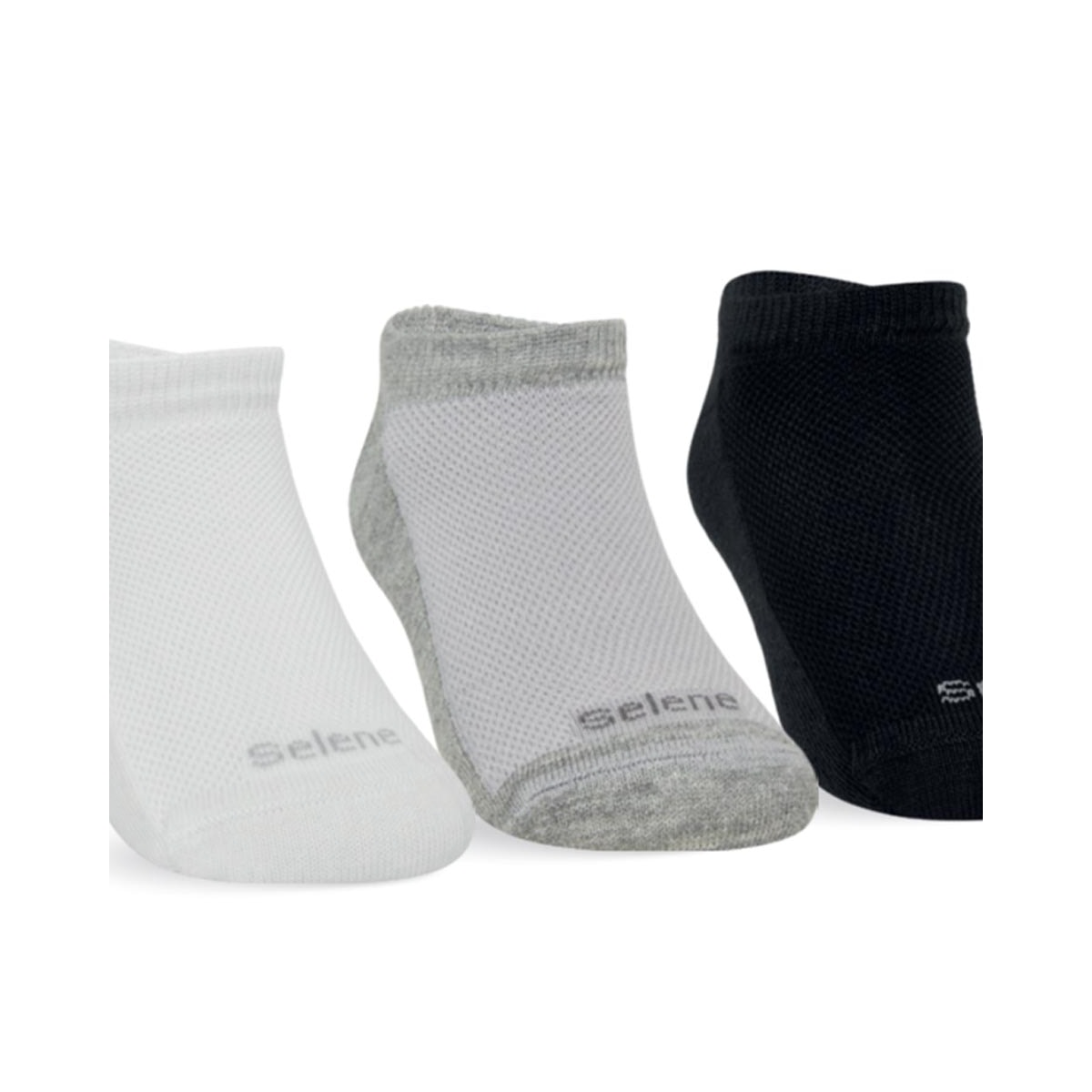 Kit Selene 3 Meias Sapatilha Infantil 2930 PretoBrancoMescla Kit Selene 3 Meias Sapatilha Infantil 2930 PretoBrancoMescla