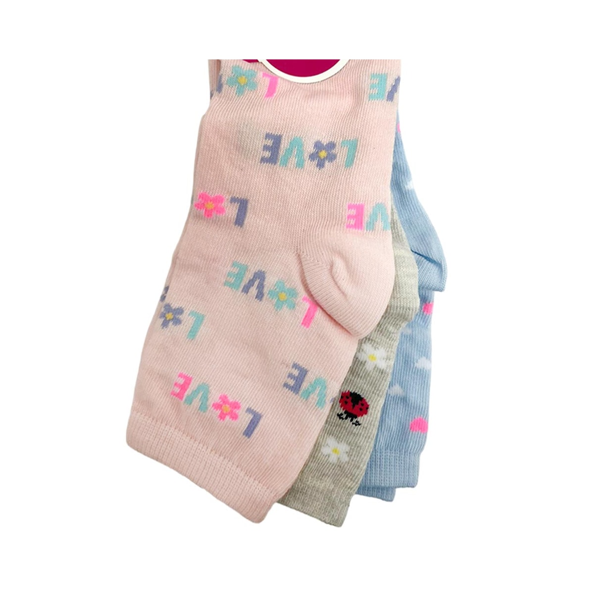 Kit Selene 3 Meias Soquete 7451 Azul Claro