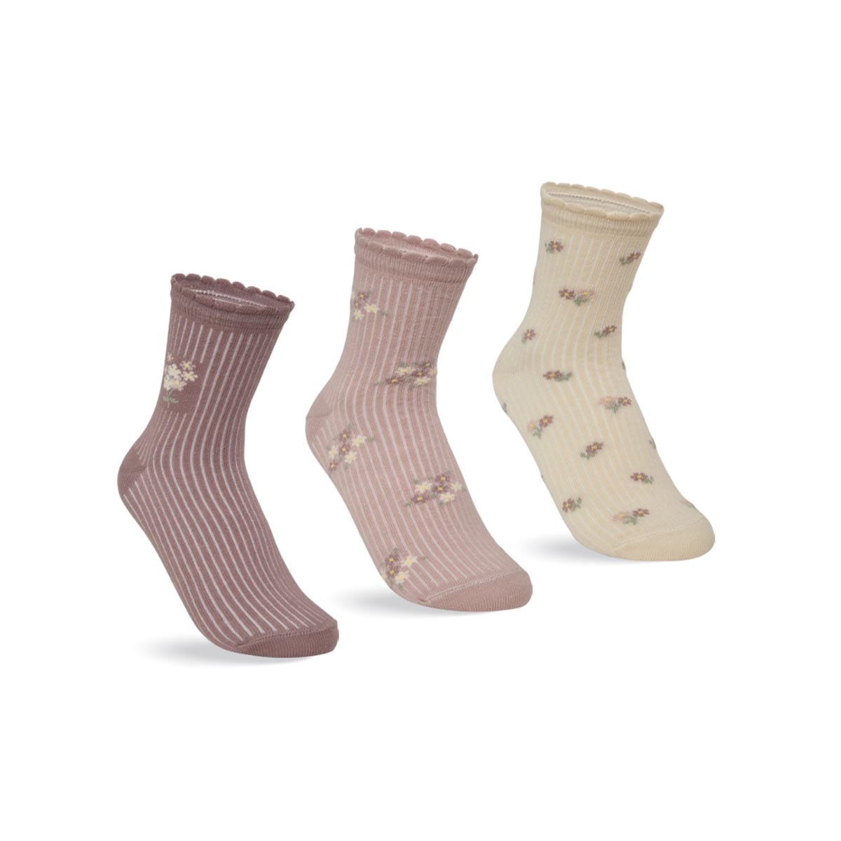 Kit Selene 3 Meias Soquete Feminina 7740 Palha/Rose/Cacau Kit Selene 3 Meias Soquete Feminina 7740 Palha/Rose/Cacau