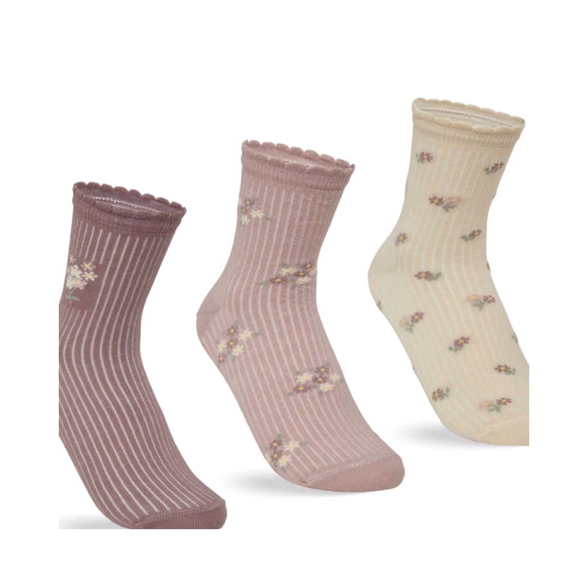 Kit Selene 3 Meias Soquete Feminina 7740 Palha/Rose/Cacau Kit Selene 3 Meias Soquete Feminina 7740 Palha/Rose/Cacau