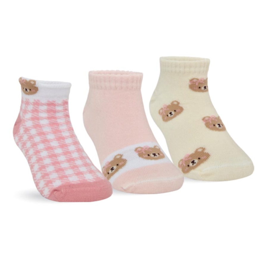 Kit Selene 3 Meias Soquete Menina 2315 Rosa