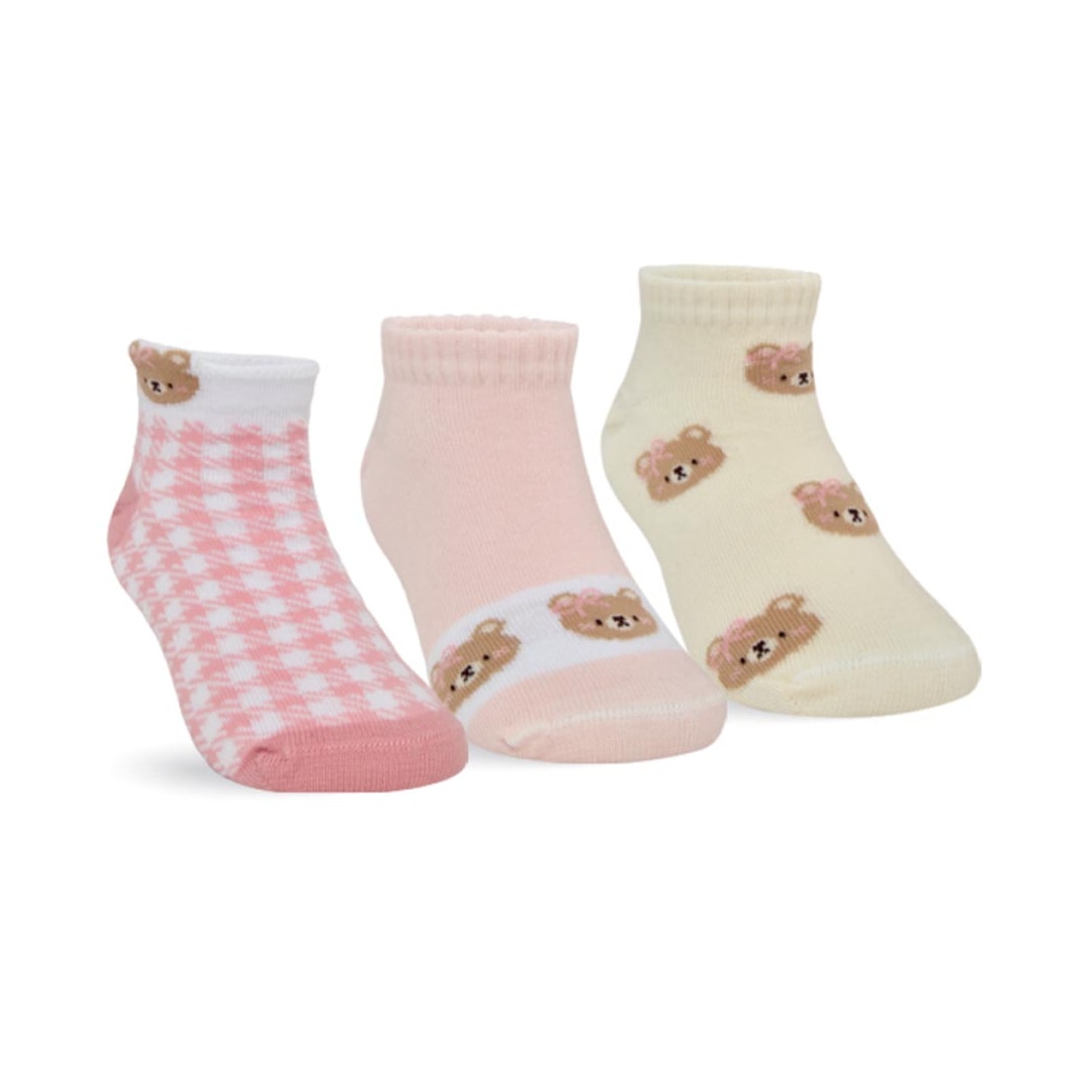 Kit Selene 3 Meias Soquete Menina 2315 Rosa Kit Selene 3 Meias Soquete Menina 2315 Rosa
