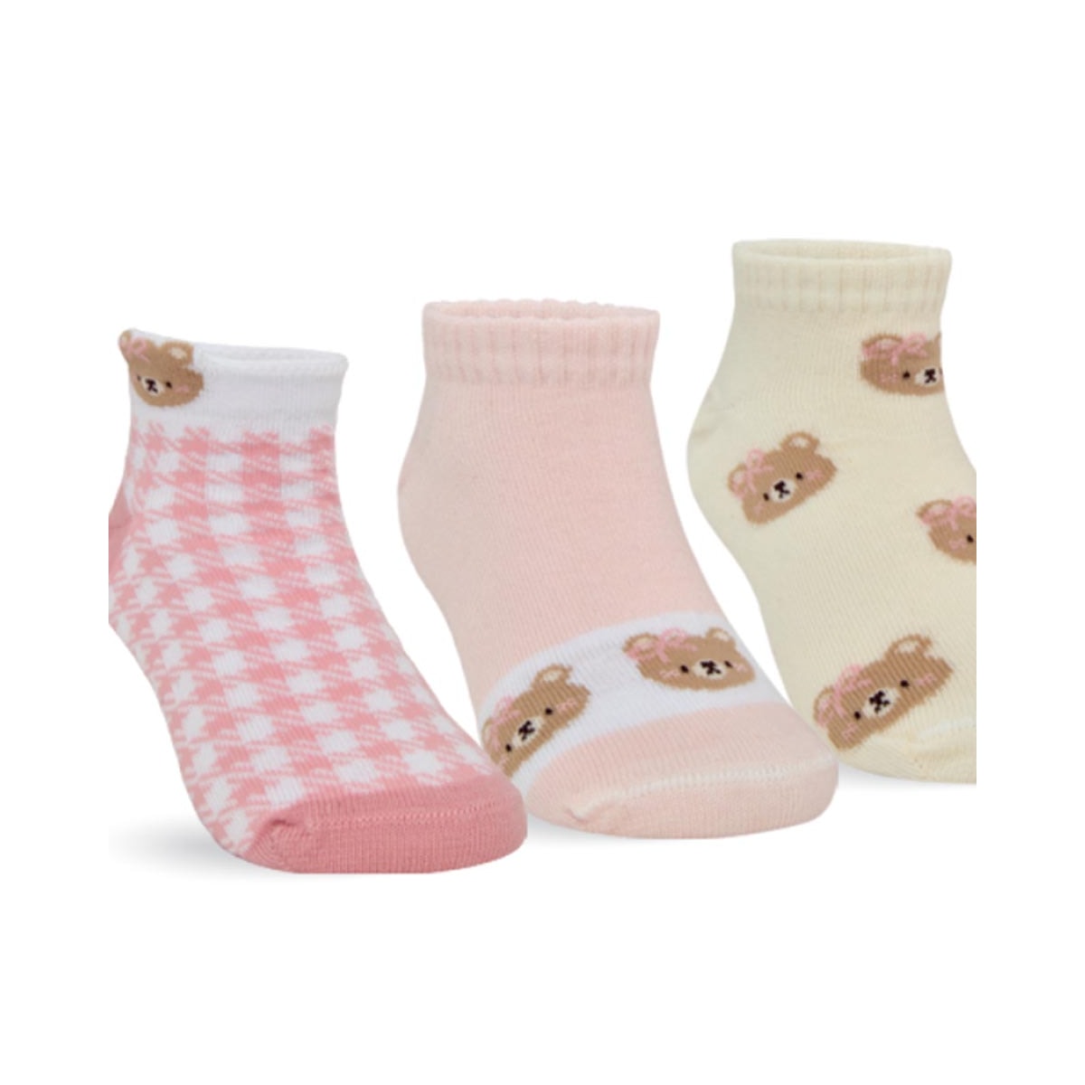 Kit Selene 3 Meias Soquete Menina 2315 Rosa Kit Selene 3 Meias Soquete Menina 2315 Rosa