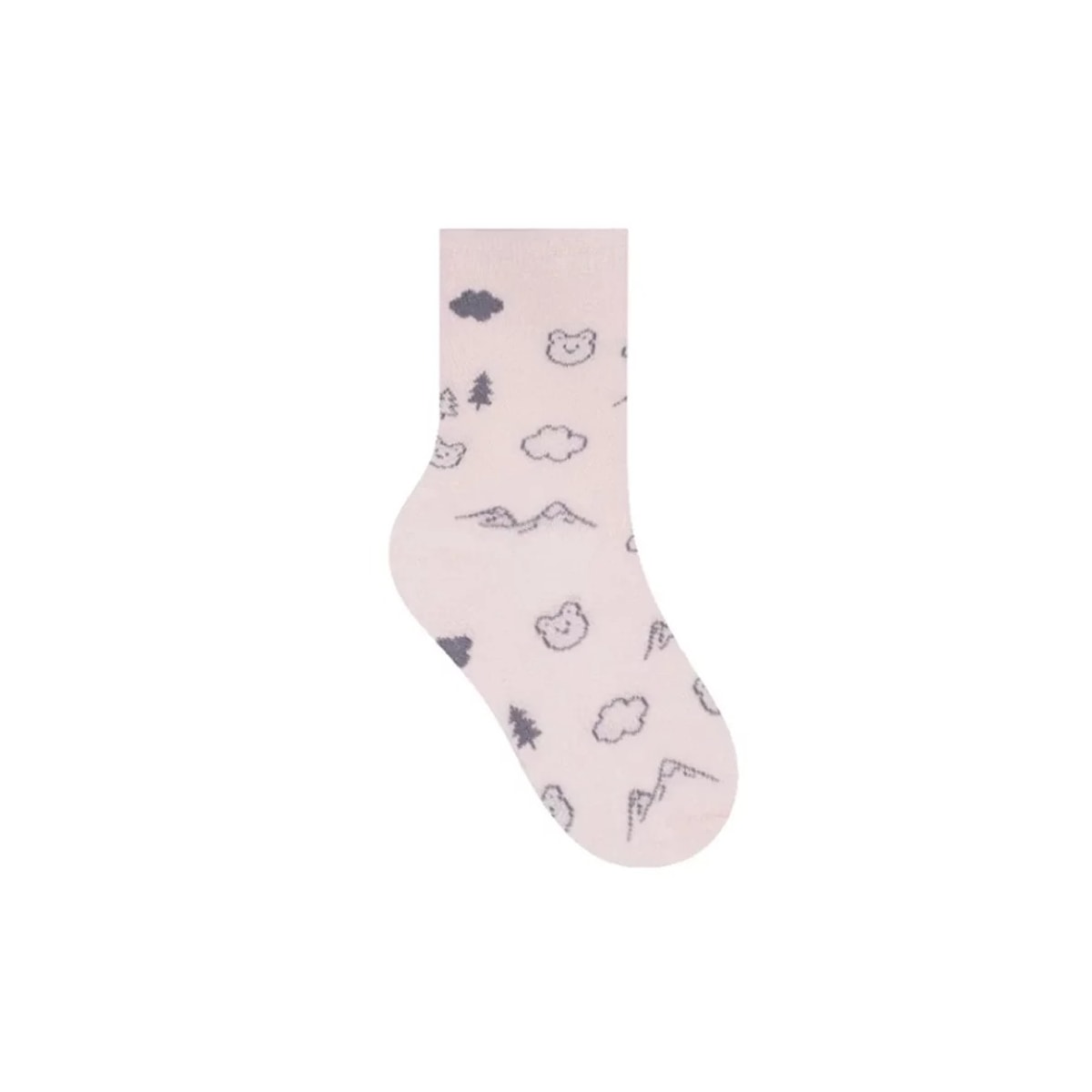 Kit Selene 3 Pares Meia Menina Cano Alto 2451 Azul/Branco/Salmao