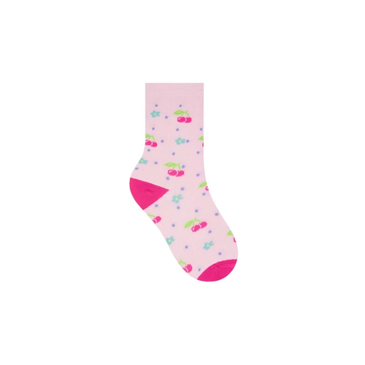 Kit Selene 3 Pares Meia Menina Cano Alto 2451 Rosa/Mescla/Branco Kit Selene 3 Pares Meia Menina Cano Alto 2451 Rosa/Mescla/Branco
