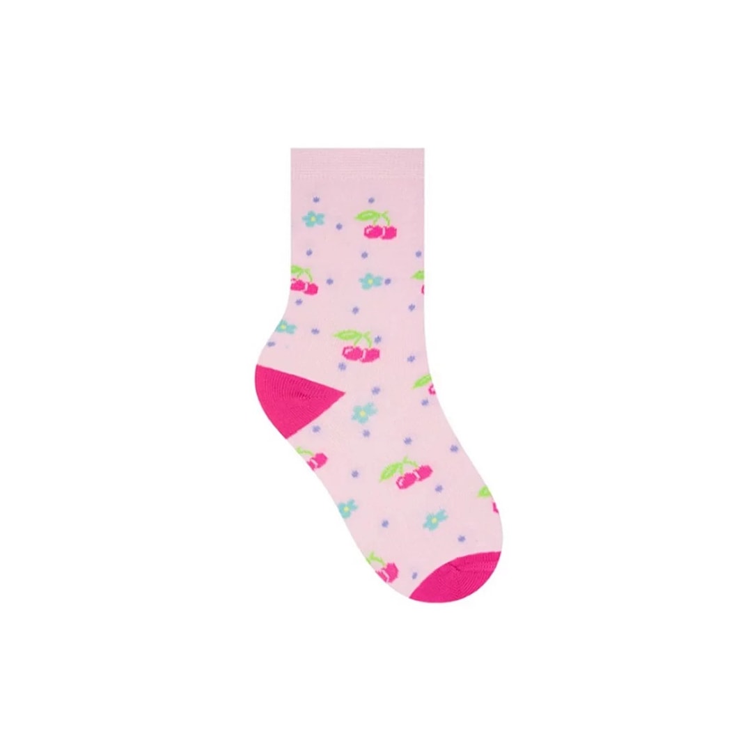 Kit Selene 3 Pares Meia Menina Cano Alto 2451 Rosa/Mescla/Branco