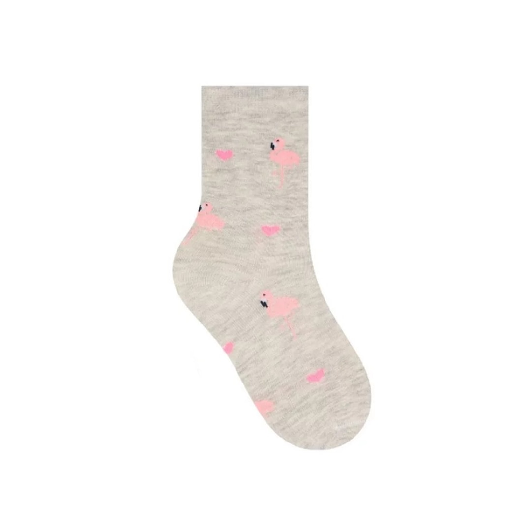 Kit Selene 3 Pares Meia Menina Cano Alto 2451 Rosa/Mescla/Branco