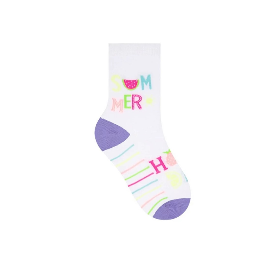 Kit Selene 3 Pares Meia Menina Cano Alto 2451 Rosa/Mescla/Branco