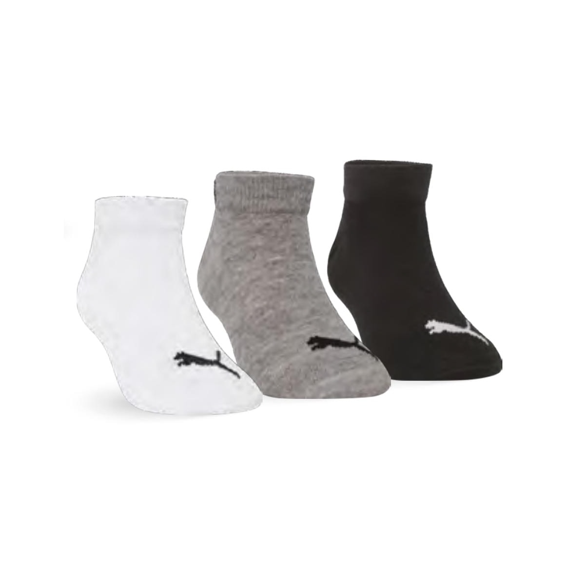 Kit Selene 3 Pares Meia Sapatilha Puma 2710 Branco/Cinza/Preto Kit Selene 3 Pares Meia Sapatilha Puma 2710 Branco/Cinza/Preto