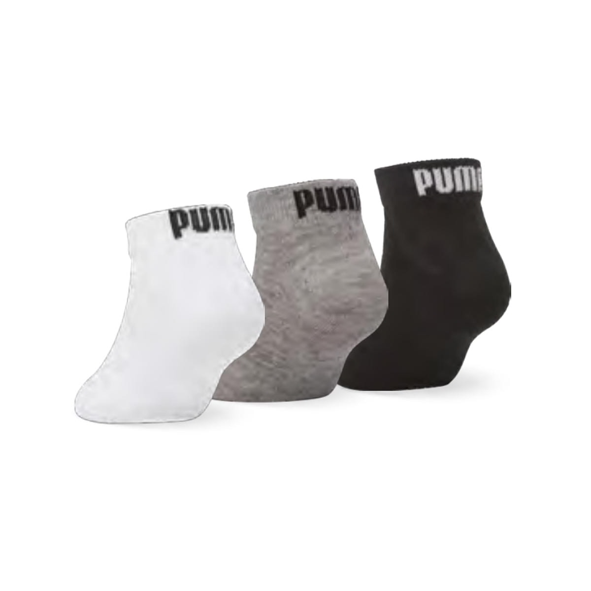 Kit Selene 3 Pares Meia Sapatilha Puma 2710 Branco/Cinza/Preto
