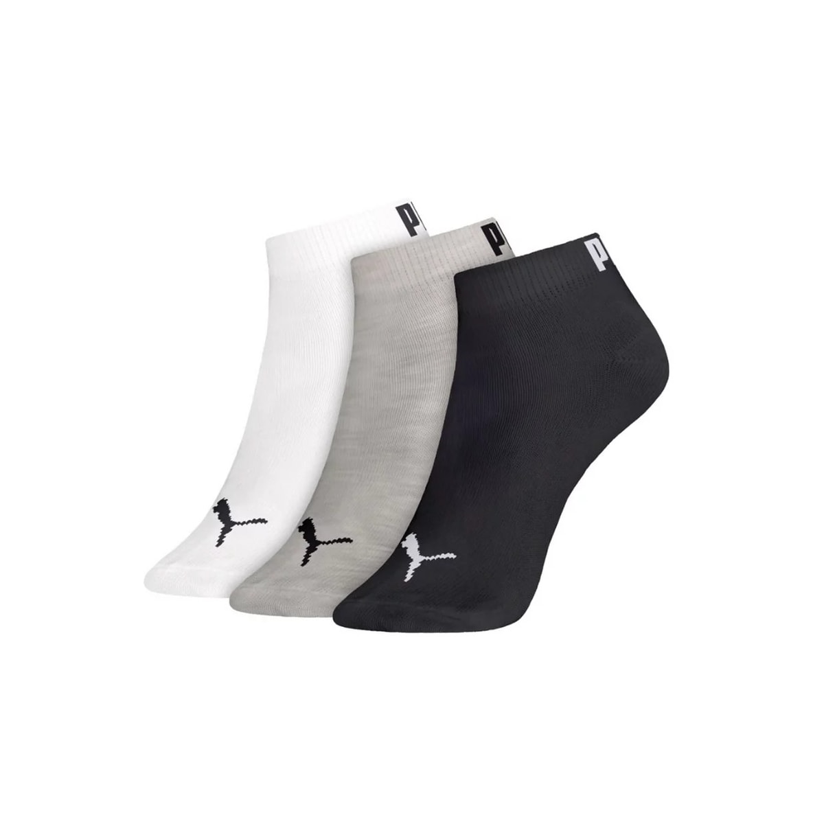 Kit Selene 3 Pares Meia Sapatilha Puma 2710 Branco/Cinza/Preto Kit Selene 3 Pares Meia Sapatilha Puma 2710 Branco/Cinza/Preto