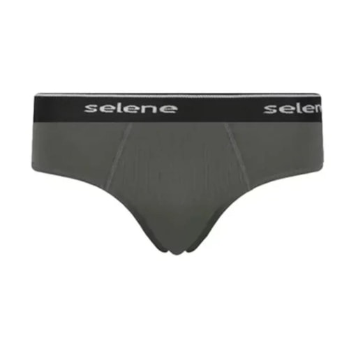 Detalhe - Kit Selene Cueca Slip 3 Peças 11900 Chumbo/Mescla/Preto