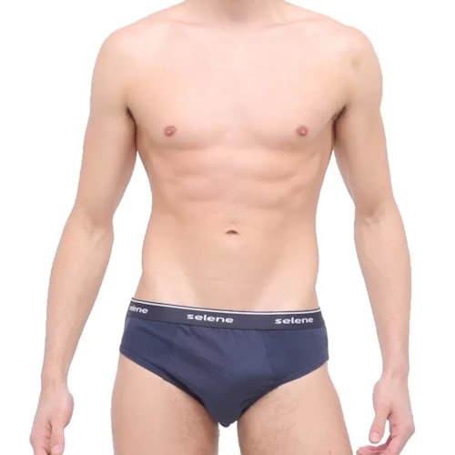 Detalhe - Kit Selene Cueca Slip 3 Peças 11900 Marinho/Cinza/Royal