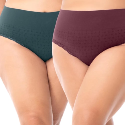 Kit Zee Rucci 2 Calcinhas Zr0203-064 Marsala/VerdeEsmeralda