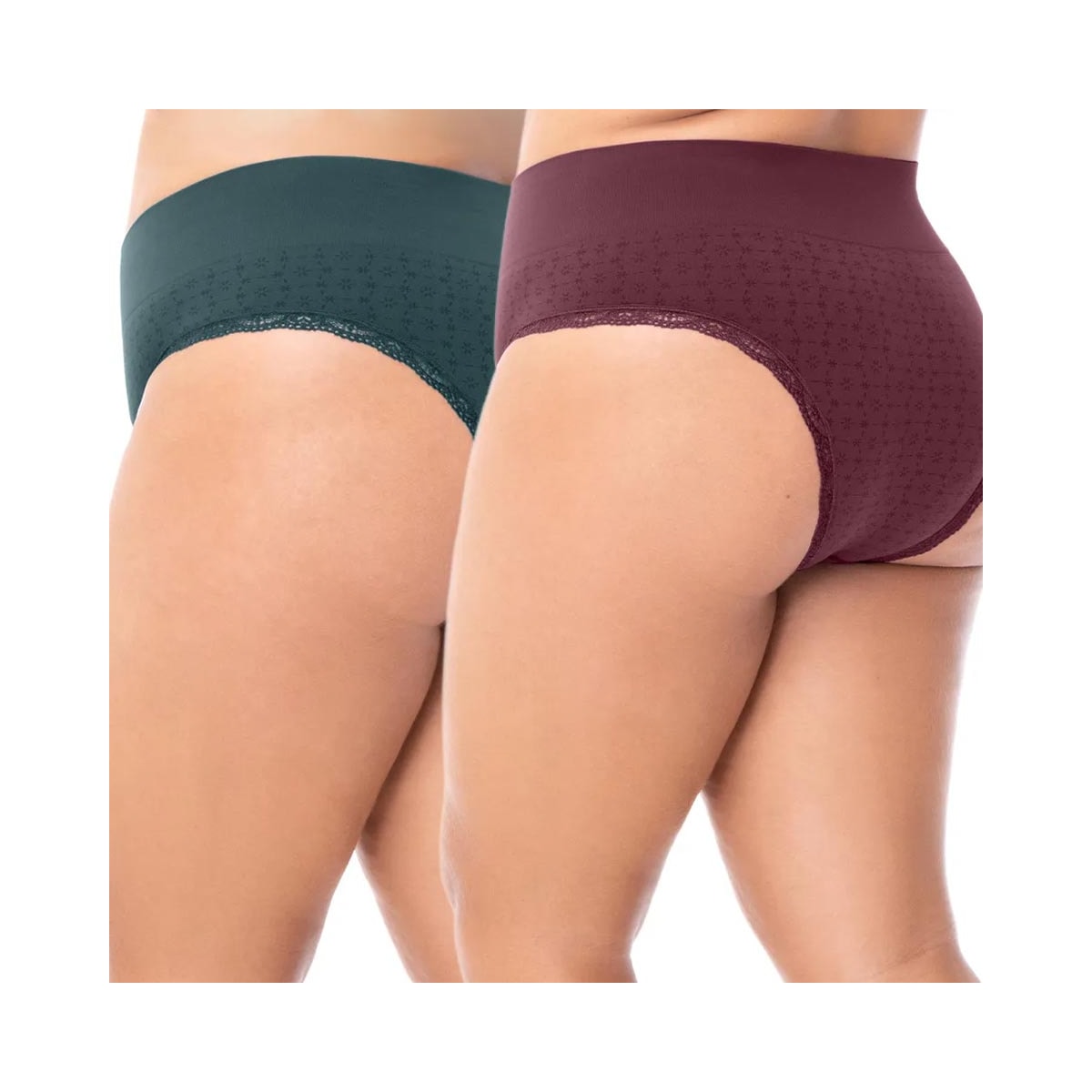 Kit Zee Rucci 2 Calcinhas Zr0203-064 Marsala/VerdeEsmeralda