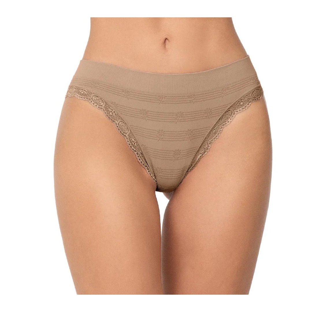 Kit Zee Rucci 2 Calcinhas ZR0203-064 ZEE.185 Caramelo/Bege Floral