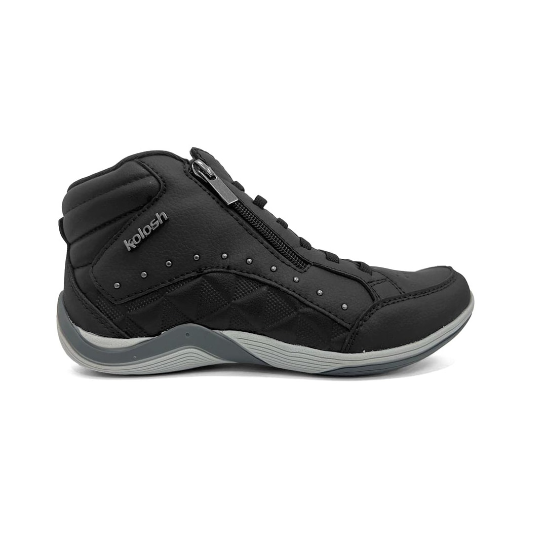 Kolosh Tenis Feminino Casual Cano Medio C3671 Preto Kolosh Tenis Feminino Casual Cano Medio C3671 Preto