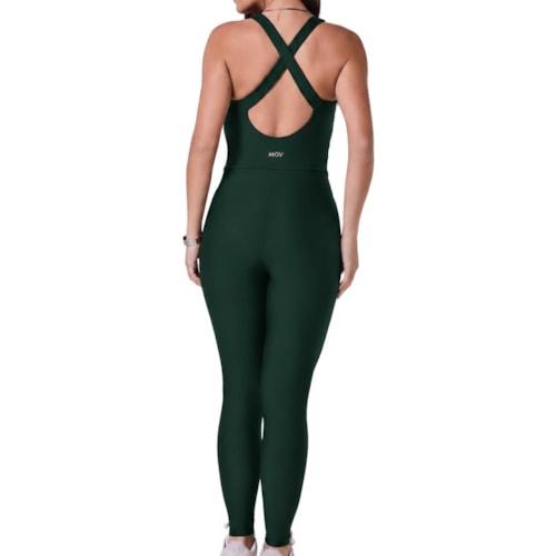 Detalhe - Macacão Mov Blackout Fitness M0197 Floresta