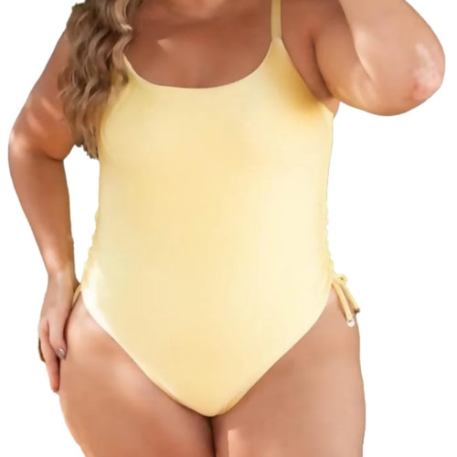 Maiô Beira Amar Rio Feminino Com Bojo 247 Amarelo