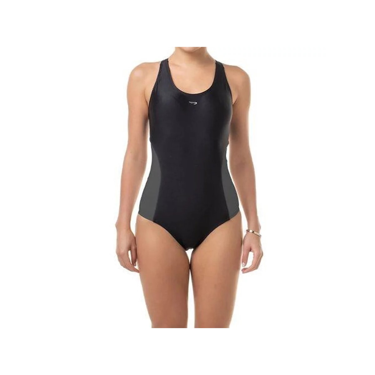 Maiô Rainha Com Recorte 4421023 Preto/Grafite Maiô Rainha Com Recorte 4421023 Preto/Grafite