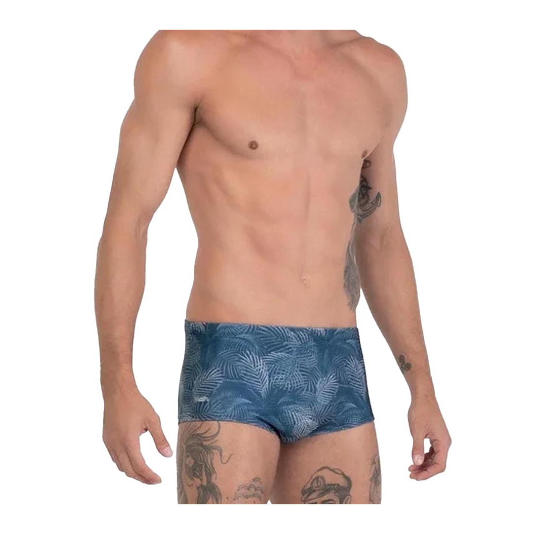 Mash Sunga Estampada Palmeira 303.52 Azul Marinho
