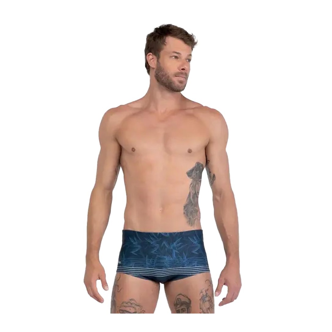 Mash Sungao Estampada Folhagem 303.54 Azul Marinho Mash Sungao Estampada Folhagem 303.54 Azul Marinho