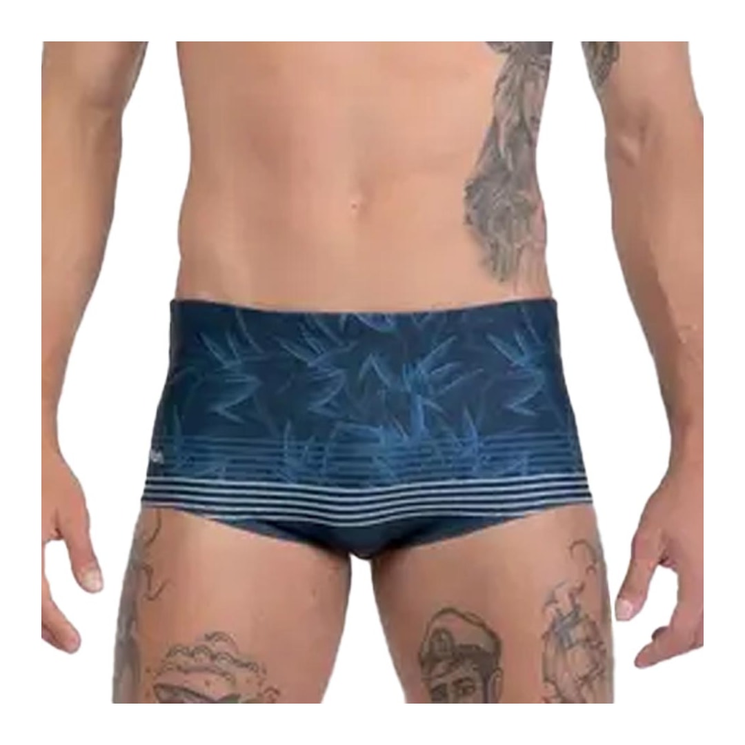 Mash Sungao Estampada Folhagem 303.54 Azul Marinho