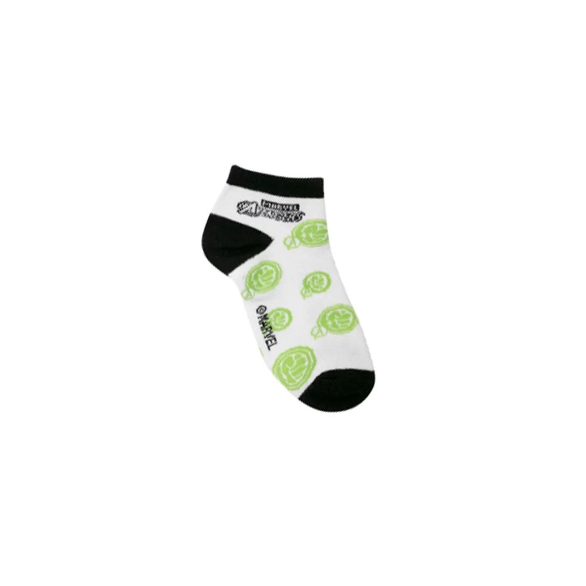 Meia Bk2 Infantil Avengers 81210 Branco/Preto