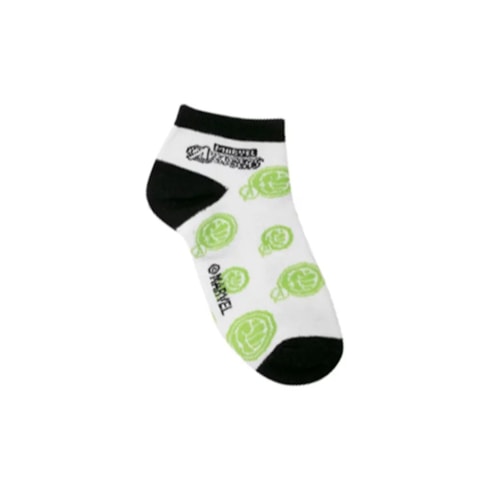 Detalhe - Meia Bk2 Infantil Avengers 81210 Branco/Preto