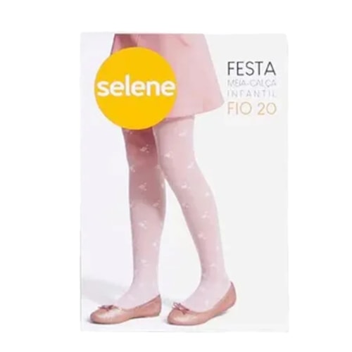 Meia Calca Infantil Estampada Fio 20 Fina - 9590 Branco