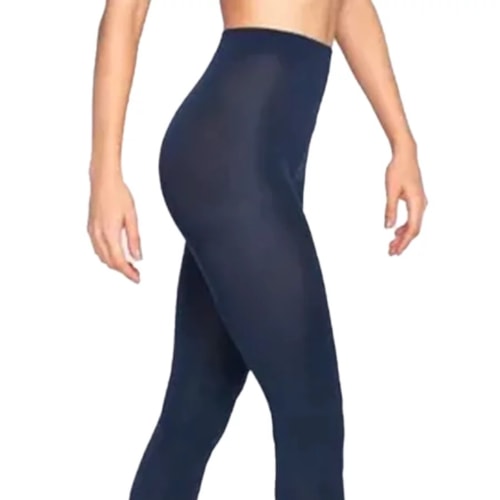 Detalhe - Meia Calça Lupo Loba Opaca Fio 80 5858 Marinho