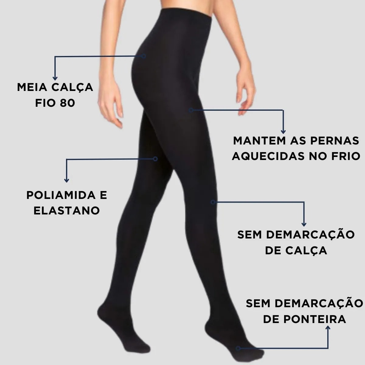 Meia Calça Lupo Loba Opaca Fio 80 5858 Preto Meia Calça Lupo Loba Opaca Fio 80 5858 Preto