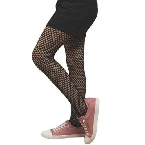 Detalhe - Meia Calça Selene Arrastão 9220 Preto